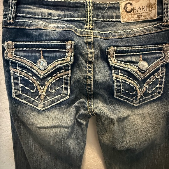 Charme Blue Boot Cut Jeans with Vintage Wash size 27 - Picture 3 of 9